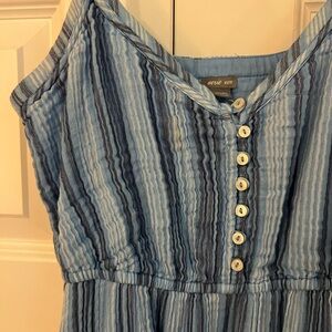 Aerie Blue and White Striped Dress
